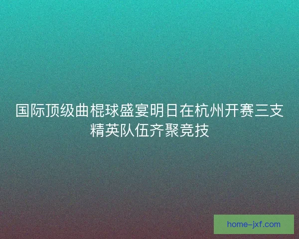 国际顶级曲棍球盛宴明日在杭州开赛三支精英队伍齐聚竞技 国际顶级曲棍球盛宴明日在杭州开赛三支精英队伍齐聚竞技